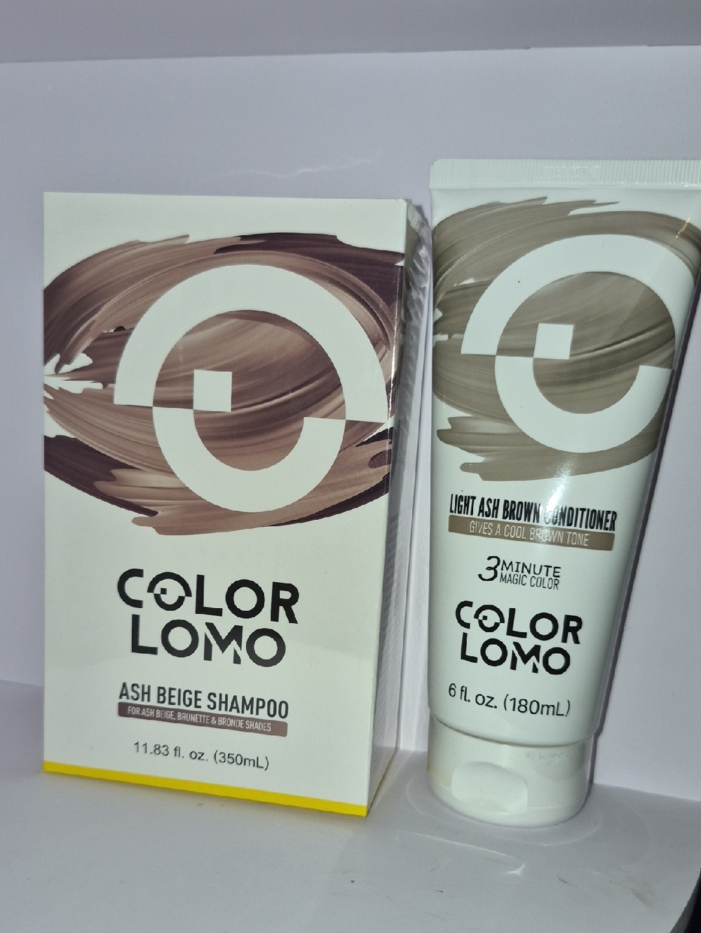 Color Lomo Ash Beige Shampoo & Light Ash Brown Conditioner Duo New